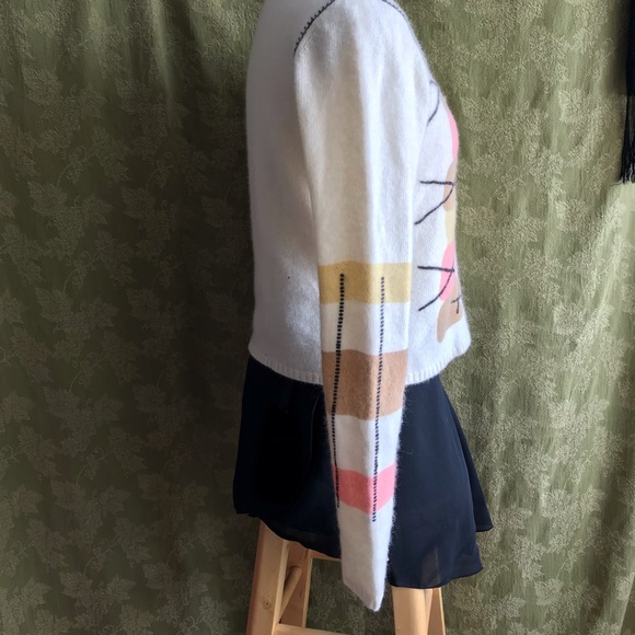 Angora Wool Sweater Ivory (see measurements) - Picture 3 of 8